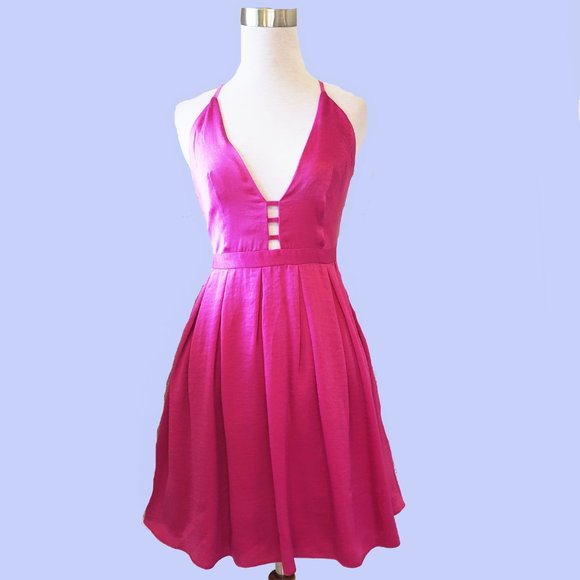 Free People Dresses & Skirts - NWT Free People Sexy Cocktail Hot Pink Party Dress Sz 4